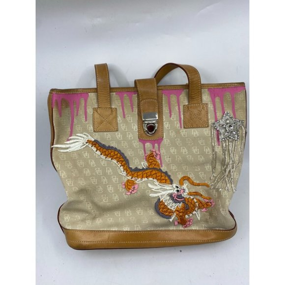 DOONEY & BOURKE Shoulder Tote Bag Customized Tan - Picture 3 of 15